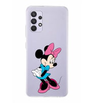 Samsung Galaxy A32  Kapak Minnie Mouse Tasarımlı Şeffaf Silikon Kılıf