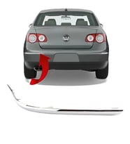 Vw Passat 2006-2011 Tampon Nikelajı Arka Sol Krom 3C5807459A