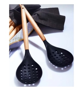 BAMBU SAPLI SİLİKON KEVGİR