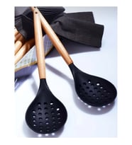 BAMBU SAPLI SİLİKON KEVGİR