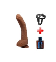 28,2 cm Belden Bağlamalı Gerçekçi Kalın Dildo Penis - Alex