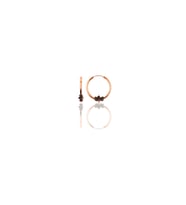 Söğütlü Silver Gümüş rose 12 mm mini  işlemeli halka küpe