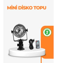 3 Renk 7 Mod Döner Disko Topu Işık (Çok Renkli)