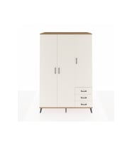 Kronos Dolap 6 Raflı 3 Çekmeceli Tek Askılı 132x59x195 Çam-Aytaşı/Aytaşı