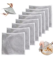 5'li Çizmez Tel Bulaşık Bezi Seti (20x20 cm) - Mutfak ve Hassas Yüzeyler İçin 5 Adet Avantajlı Temizlik Bezi