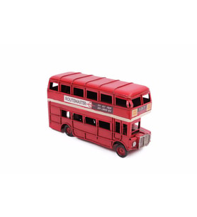 Dekoratif Metal Araba Londra Şehir Otobüsü (Karışık)