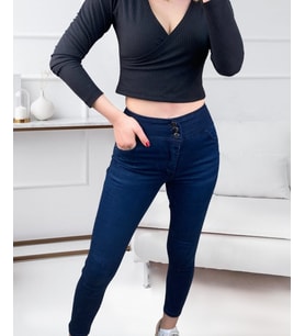Yüksek Bel Likralı Jean Pantolon (Renk Seçenekli)