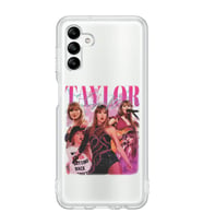 Samsung Galaxy A04S Uyumlu Taylor Swift Desenli Şeffaf Telefon Kılıfı