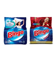 Bingo Ultra Beyaz ve Renkli Toz Camasır Deterjanı 1,5 kg 2 li Set