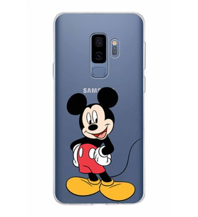 Samsung Galaxy S9 Plus Kapak Mickey Mouse Tasarımlı Şeffaf Silikon Kılıf