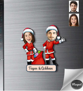 Kişiye Özel YılbaşıSevgili Ahşap Magnet -6