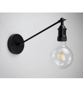 RİOLİGHT MODERN SİYAH ÇİFT MAFSALLI 1XE27 DUYLU METAL DUVAR APLİK
