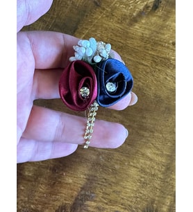 5X3 CM TAŞLI ÇİÇEKLİ BROŞ YAKA İĞNESİ TÜRBAN İĞNESİ