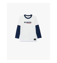 Koton Baskılı Bisiklet Yaka Ekru Erkek Çocuk Uzun Kollu T-shirt 6WKB10253TK