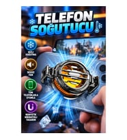 Kompakt Telefon Soğutucu – Sessiz Fanlı Hızlı Soğutma Tüm Telefonlarla Uyumlu