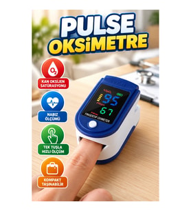 Parmak Tipi Pulse Oksimetre – Hızlı Ölçüm ve Kompakt Ev Tipi Kullanım