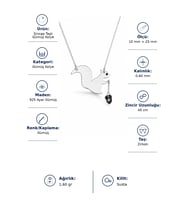 Sincap Taşlı Gümüş Kolye - Gümüş