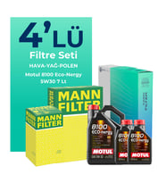 MANN Mercedes C180 Benzin Filtre Bakım Seti Motul Motor Yağlı (2014-2019) 4 Lü