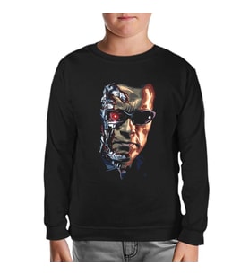 Terminatör Siyah Çocuk Sweatshirt