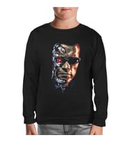 Terminatör Siyah Çocuk Sweatshirt