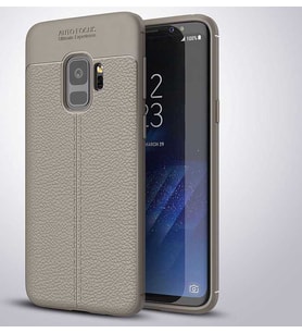 Samsung Galaxy S9 Kılıf Esnek Pu-Deri Leather-Pu Serisi Protected Case (Gri)