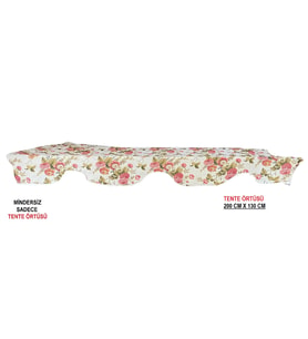 TENTE Salıncak Tentesi Gölgelik 3 Kişilik Tente Gölgelik 200x130 CM-İNGİLİZ GÜLÜ