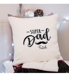 Süper Baba (Super Dad) Tasarımlı Yastık Kişiye Özel