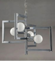 Erla Retro 4'lü Rustik Avize 3264-W24-3Q-KY (Krom)