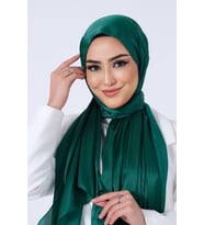 ZÜMRÜT Harem Scarf Kristal Saten Şal