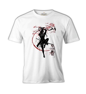 Japon Savaşçı - Rüzgar Beyaz Erkek Tshirt