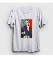 Presmono Unisex Beyaz Smoking Nirvana Kurt Cobain T-Shirt 35924tt
