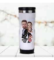 Kişiye Özel Gizli Ajan Sevgililer Karikatürlü Termos Bardak