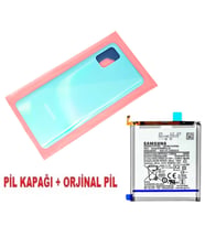 Samsung Galaxy A51 A515 Arka Pil Batarya Kapağı + PİL MAVİ