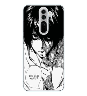 Redmi Note 8 Pro Uyumlu Death Note Tasarımlı Şeffaf Telefon Kılıfı
