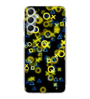Samsung Galaxy A34  Kamera korumalı Kapak Semboller Tasarımlı  Şeffaf Kılıf