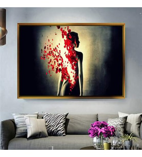 Altın Çerçeveli dekoratif tablo a1998 (Gold)