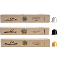 Muhlisa Espresso 3 Çeşit Kapsül Kahve Seti Brazıl, Kenya, Colombia (30 KAPSÜL)