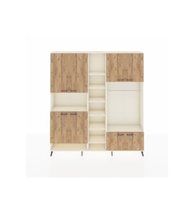 Arges Dolap 18 Raflı 8 Kapaklı Tek Askılı 220x30x243 Aytaşı-Çam/Aytaşı