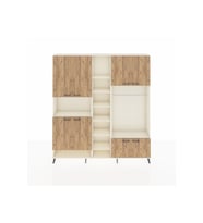 Arges Dolap 18 Raflı 8 Kapaklı Tek Askılı 220x30x243 Aytaşı-Çam/Aytaşı