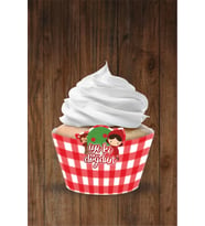 Kırmızı Başlıklı Kız Cupcake Sargısı 8'li