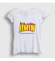 Presmono Kadın Beyaz Thrasher K Pop Jimin Bts T-Shirt 272411tt (Beyaz)