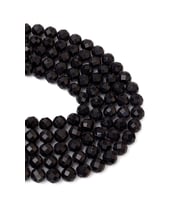8 MM Faset Kesim Turmalin Taşı Dizi A (Siyah)