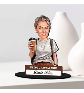 Anneler Günü Hediyesi En Havalı Anne Karikatürlü Biblo