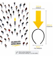 Sarı Renk Buradayım Ok Tacı Kaybolmam İşaret Tacı Keçe