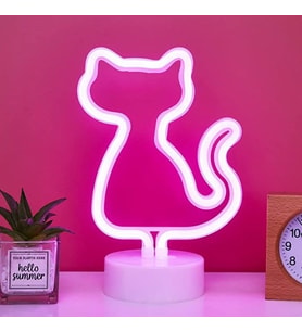 Neon Işık Gece Lambası Ev için Neon Lamba Kedi Duvar Dekoru