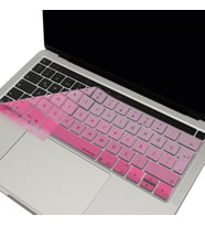 Macbook Pro Klavye Koruyucu (Türkçe Q) A1706 A1989 A2159 A1707 A1990 ile Uyumlu Gradient (Pembe)