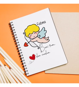 Eros Beni Tam Kalbimden Vurdun Tasarımlı Defter Kişiye Özel