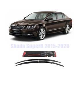 Skoda SuperB Mugen Cam Rüzgarlığı 2015-2020 arası 4'lü Sunplex (Beyaz)
