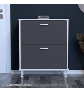 Modilayn UMAY Antre Hol 72x 90x 26 cm’ lik 2 Düşer Kapak 4 Göz Bölmeli Ayakkabılık