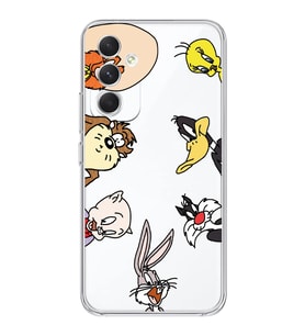 Samsung S24 PLUS Uyumlu Bugs Bunny Tüm Karakterler Tasarımlı Şeffaf Telefon Kılıfı